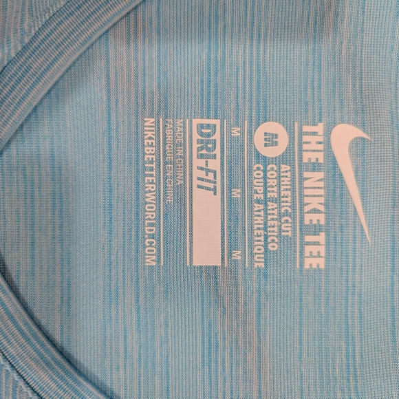 Nike Women's Light Blue V-Neck Top - Picture 4 of 7